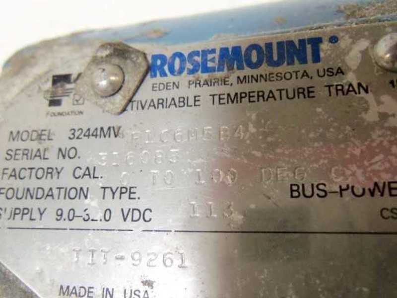 ROSEMOUNT 3244MV F1C6M5B4 TEMPERATURE TRANSMITTER  UNMP