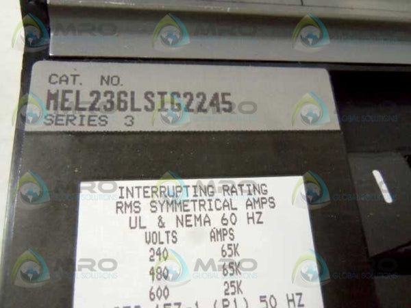SQUARE D MEL236LSIG2245 CIRCUIT BREAKER w/ MICROLOGIC TRIP UNIT  NSMP