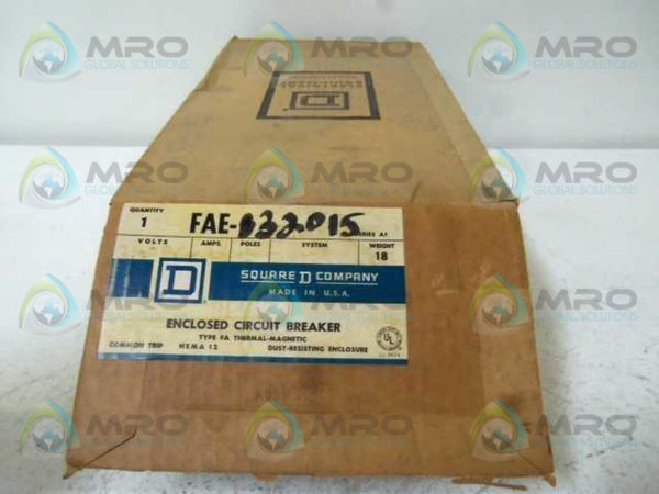 SQUARE D FAE-32015 NA ENCLOSED CIRCUIT BREAKER  NSMP