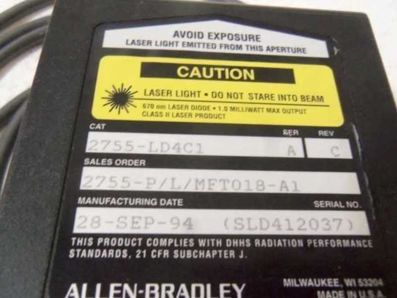 INDUSTRIAL SPARE PART 2755-LD4C1 SER. A LASER SCANNER ASSEMBLY  NSMP
