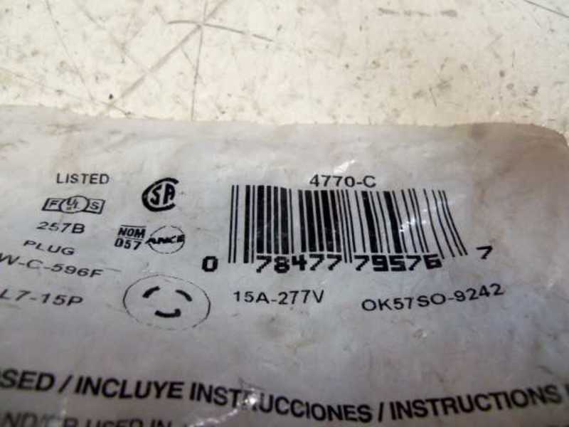 LEVITON 4770-C PLUG  NSMP