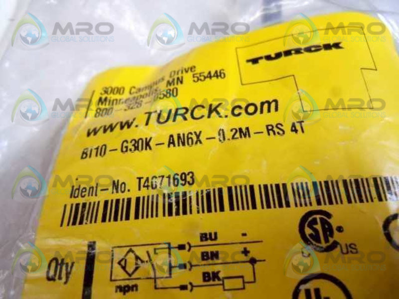 TURCK BI10-G30K-AN6X-0.2M-RS 4T PROXIMITY SENSOR  NSMP