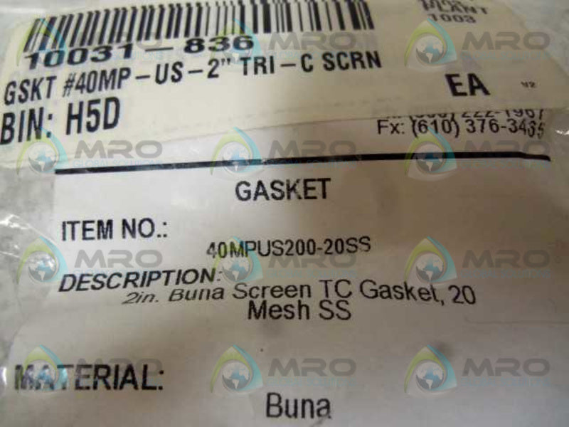 GASKET 40MPUS200-20SS NSNP
