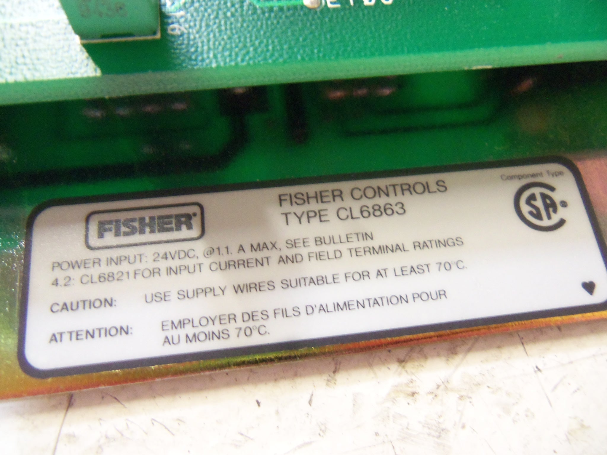 FISHER CL6863X1-A2 TERMINATION PANEL 43B5311X012  NSMP