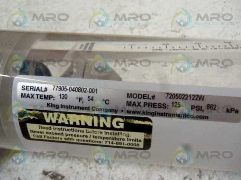 KING INSTRUMENT 7205022122W  UNMP