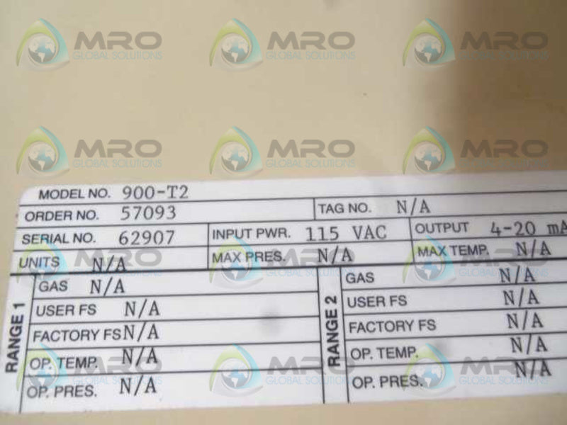 SIERRA INSTRUMENTS SIERRA 900-T2 NSNP
