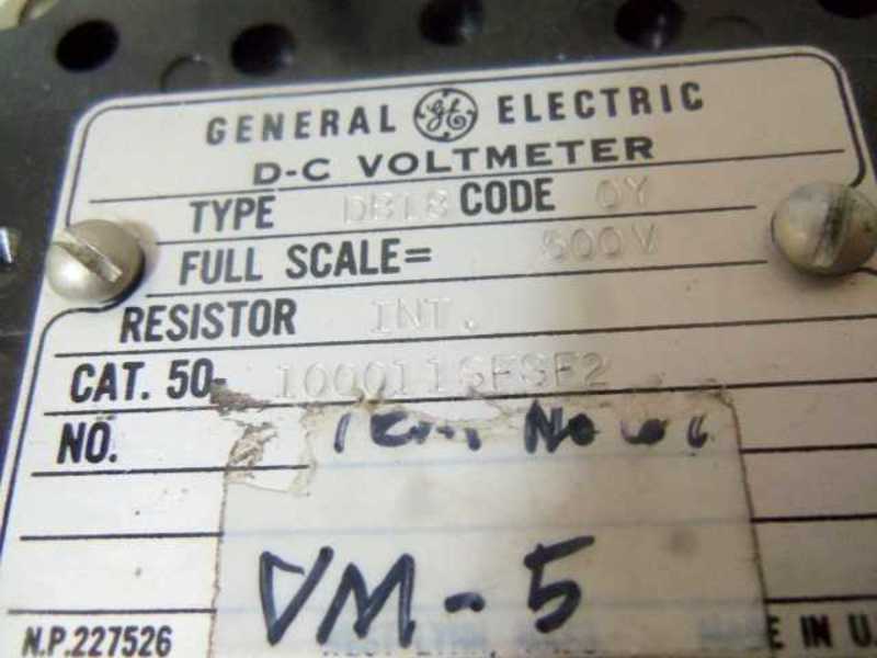 GENERAL ELECTRIC DB18 TACHOMETER 50 100011SFSF2  UNMP