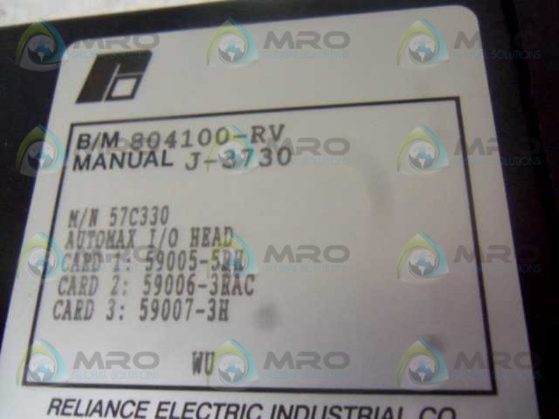 RELIANCE ELECTRIC 804100-RV REMOT I/O HEAD UNIT  NSMP