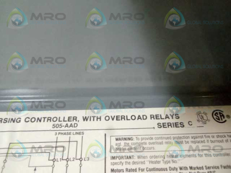 INDUSTRIAL SPARE PART 505-AAD SER. C ENCLOSED STARTER  UNMP