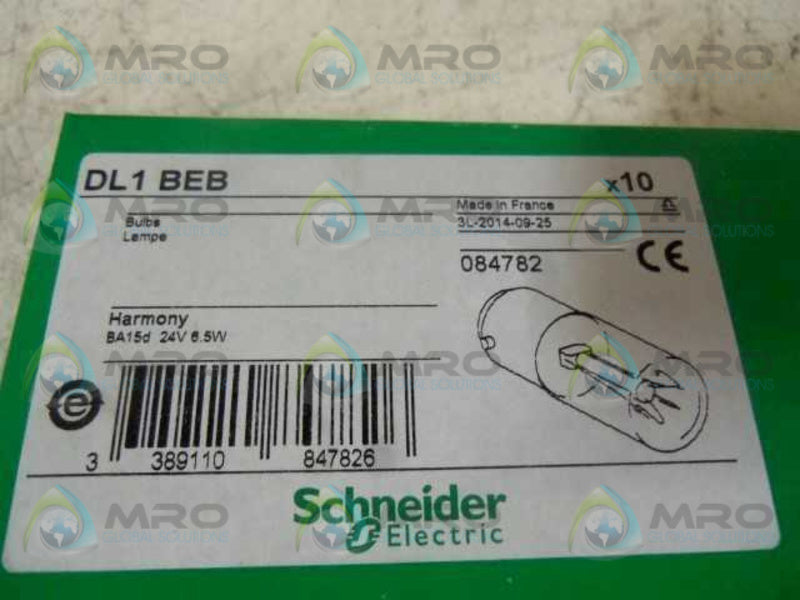 LOT OF 10 SCHNEIDER ELECTRIC DLI BEB LAMP 084782 NSMP
