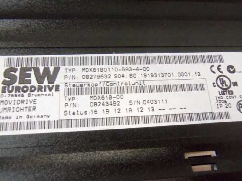 SEW-EURODRIVE MDX61B0110-5A3-4-00  NSMP