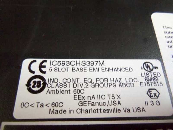 GE FANUC IC693CHS397M 5-SLOT BASE ENHANCED BOARD  UNMP