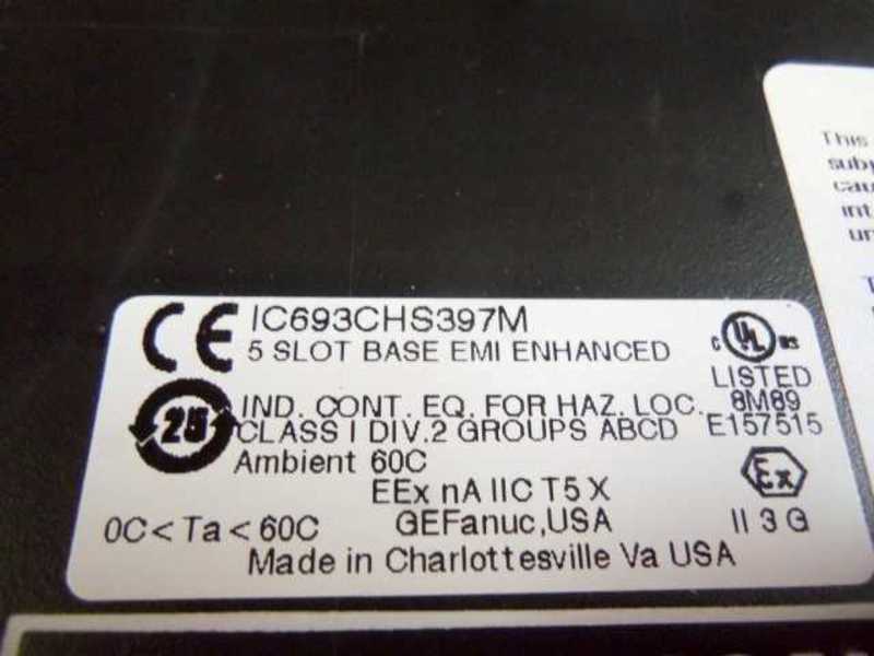 GE FANUC IC693CHS397M 5-SLOT BASE ENHANCED BOARD  UNMP