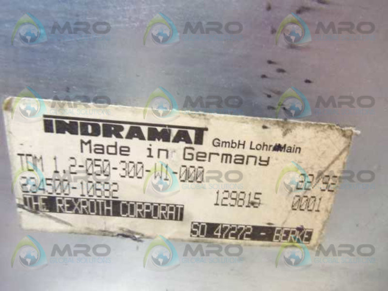 INDRAMAT TDM1.2-050-300-W1-000 AC SERVO DRIVE  UNMP