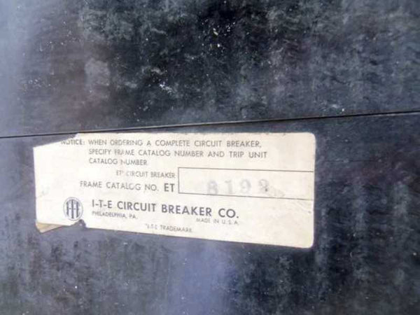 ITT ET 8192 CIRCUIT BREAKER 800A (AS PICTURED)  UNMP
