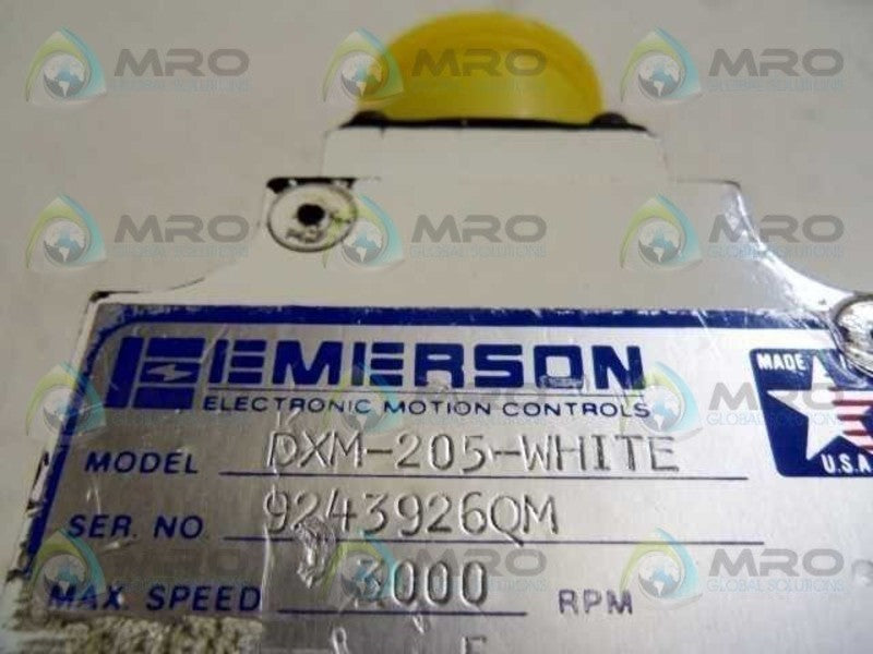 EMERSON DXM-205-WHITE SERVO MOTOR 960073-05 REV. A1, 3000 RPM  UNMP