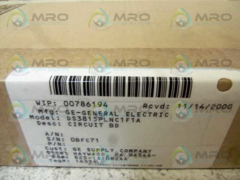 GENERAL ELECTRIC DS3815PLNC1F1A DS3800HLNC1A1A  NSMP