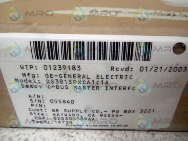 GENERAL ELECTRIC DS3815PXCA1C1A BOARD DS3800HXCA1D1D  NSMP