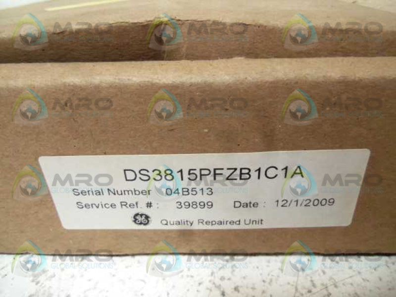 GENERAL ELECTRIC DS3815PFZB1C1A REMAN