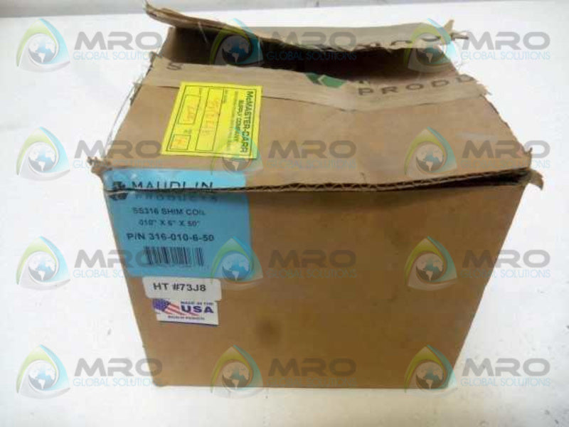MAUDLIN 316-010-6-50 SHIM SS316 010"x6"x50"  NSMP
