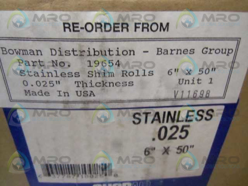 SHOPAID 19655 .031 6"x50" SHIM NSMP