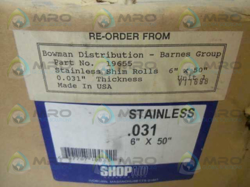 SHOPAID 19655 .031 6"x50" SHIM NSMP