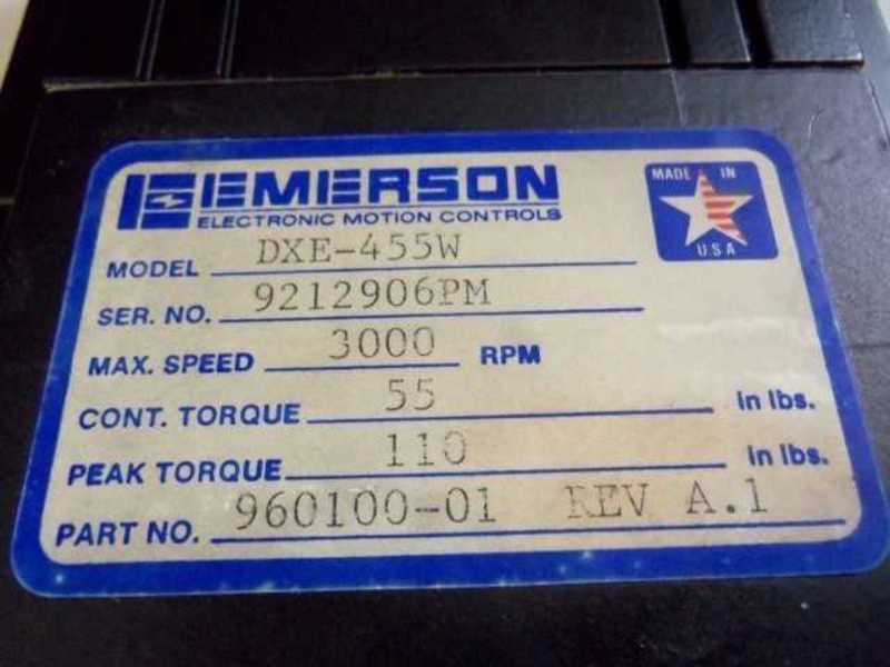 EMERSON DXE-455W MOTOR w/ BOSTON GEAR F713-50-B5-G GEAR REDUCER  UNMP