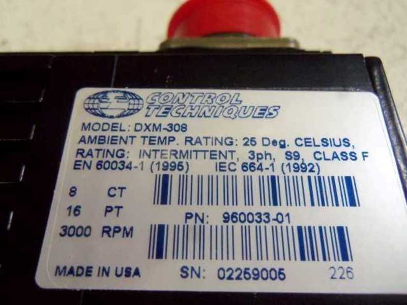 CONTROL TECHNIQUES DXM-308 960033-01 SERVO MOTOR  NSMP