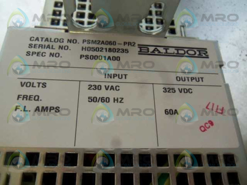 BALDOR PSM2A060-PR2 NSMP