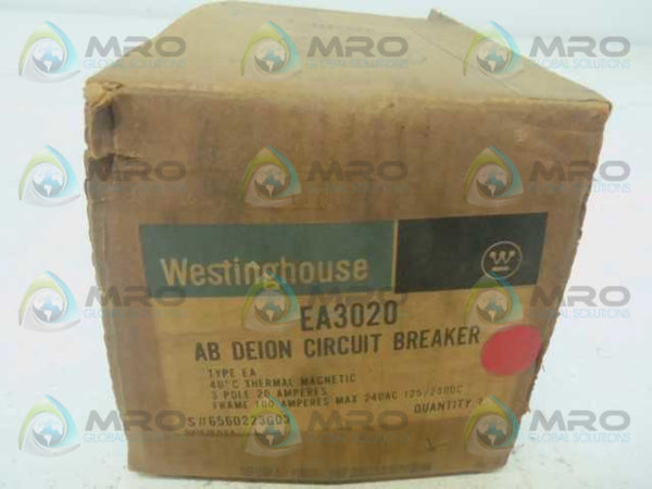 WESTINGHOUSE EA3020 CIRCUIT BREAKER 20A  NSMP