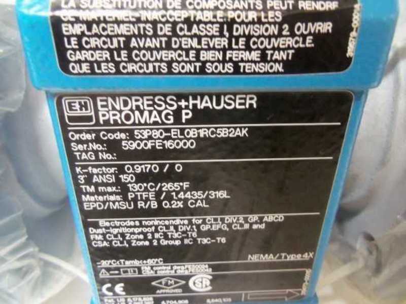 ENDRESS+HAUSER PROMAG P 53P80-EL0B1RC5B2AK NSNP
