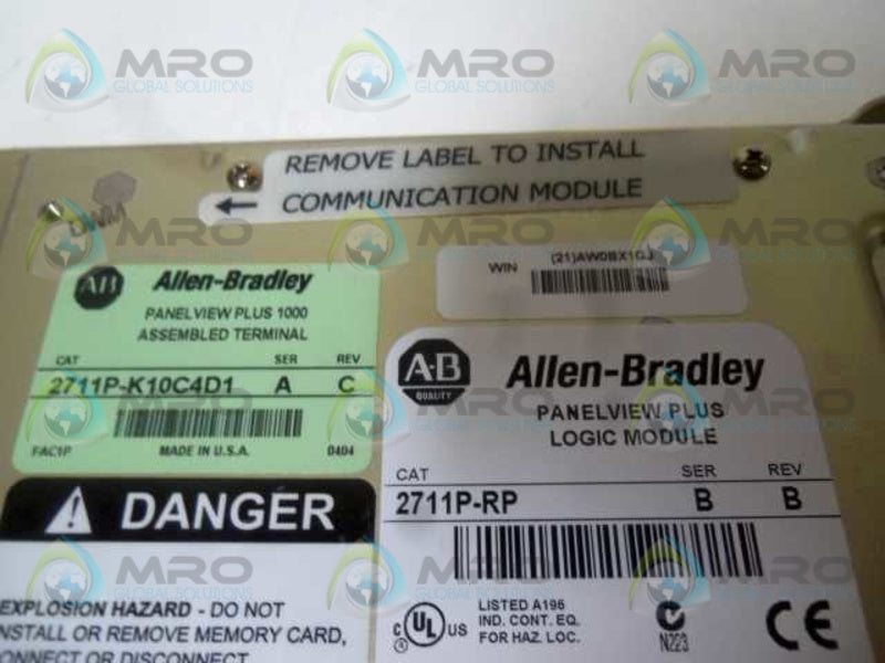 INDUSTRIAL SPARE PART 2711P-K10C4D1 REV. C SER. A  UNMP