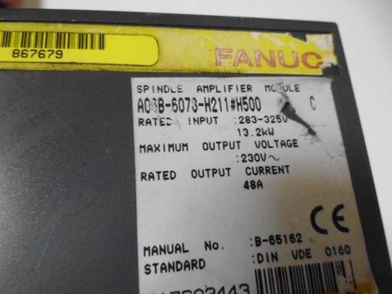FANUC A06B-6073-H211#H500 SPINDLE AMPLIFIER MODULE  UNMP