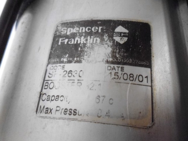 SPENCER FRANKLIN SF-2630 BOOSTER PUMP  UNMP