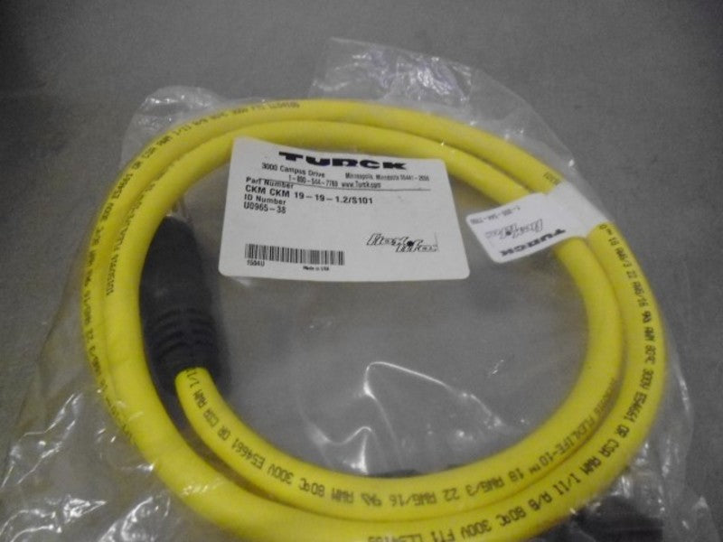 TURCK CKM CKM 19-19-1.2/S101 MOLDED CORDSET * NEW IN FACTORY BAG *