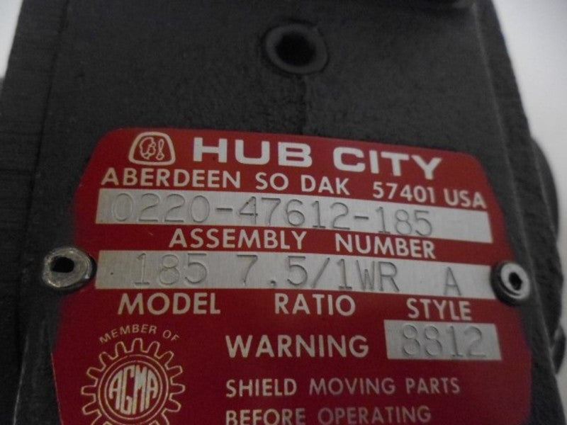 HUB CITY 0220-47612-185 WORM GEAR REDUCER  NSMP
