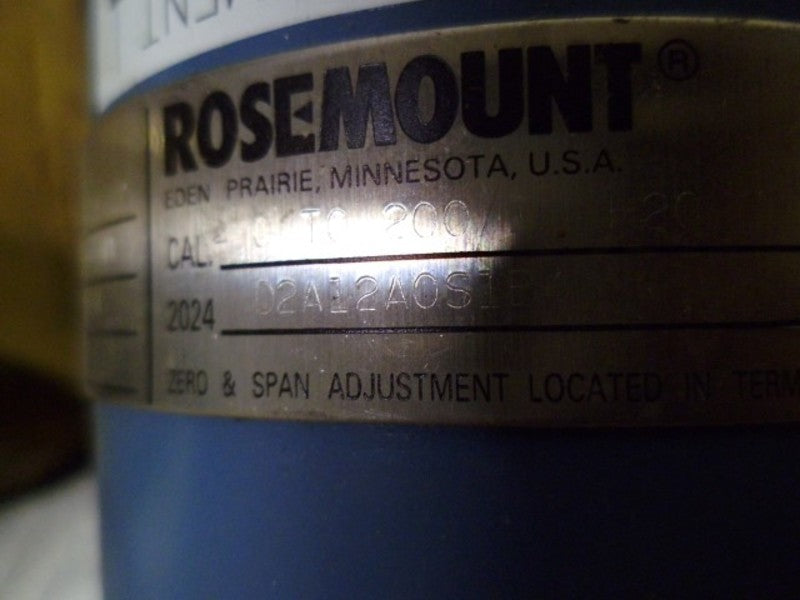 ROSEMOUNT 2024D2A12A0S1B4 PRESSURE TRANSMITTER 0-200 IN H2O  NSMP