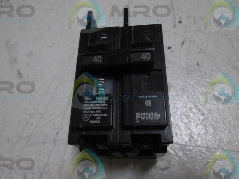 SIEMENS BQ2B040 CIRCUIT BREAKER 40A  UNMP