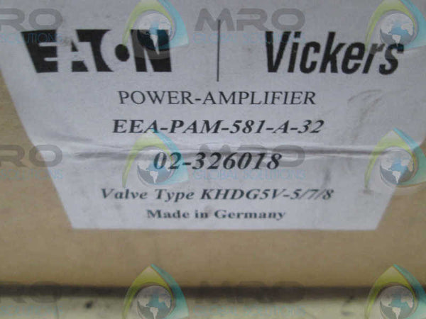 VICKERS EEA-PAM-581-A-32 PC BOARD CONTROL AMPLIFIER  NSMP