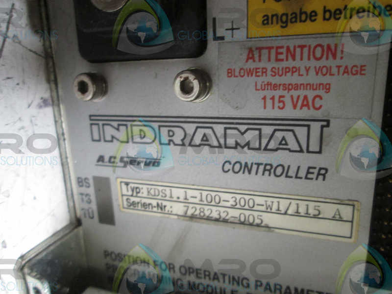 INDRAMAT KDS1.1-100-300-W1/115 SERVO AMPLIFIER MODULE  UNMP