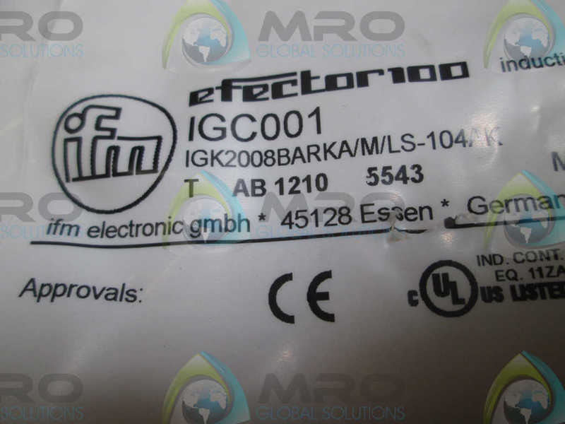 IFM EFECTOR IGC001 INDUCTIVE PROXIMITY SENSOR  NSMP