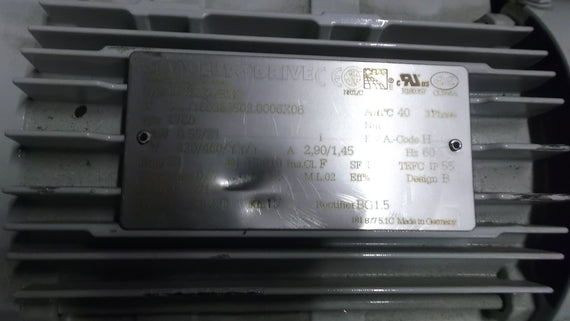 SEW-EURODRIVE DFT80K4/BMG  GEAR MOTOR .75HP 1700RPM * USED *