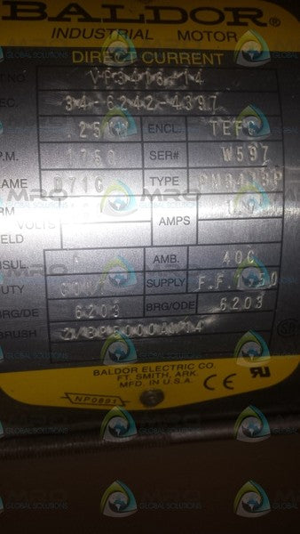 BALDOR VP3416-14 MOTOR .25/.33HP  NSNP