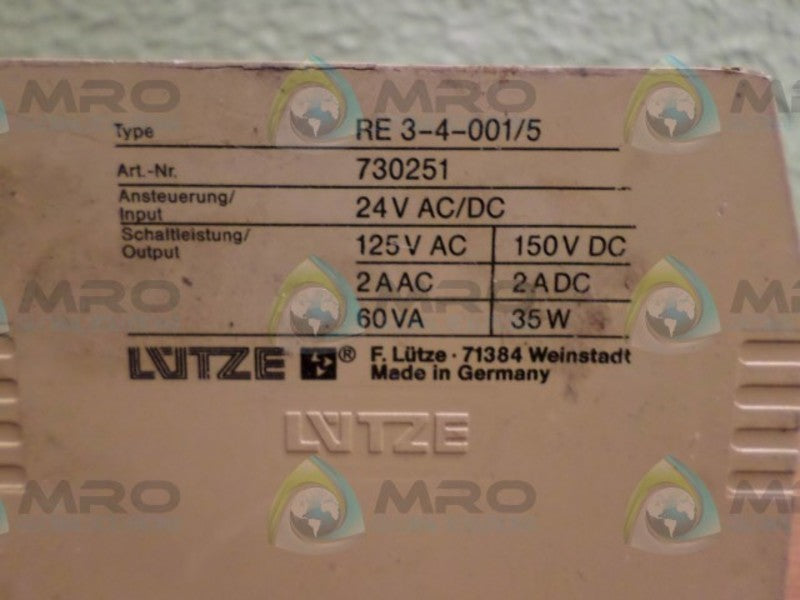 LUTZE RE 3-4-001/5  UNMP