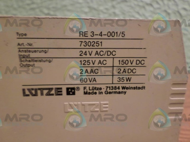 LUTZE RE 3-4-001/5  UNMP