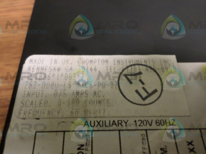 CROMPTON 262-DDBU-LS-C6-PQ-02  UNMP