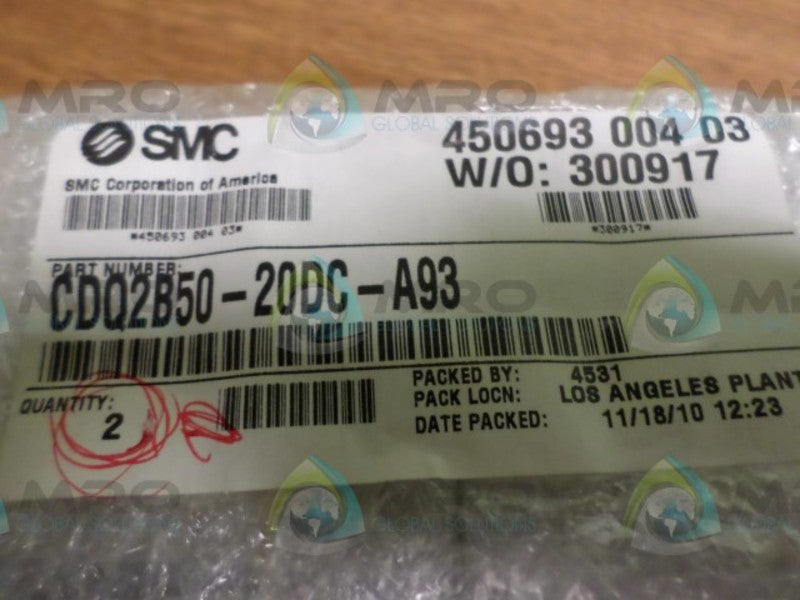 SMC CDQ2B50-20DC-A93  NSNP