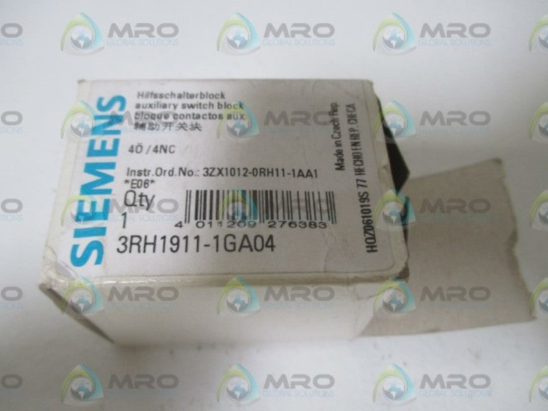 SIEMENS 3RH1911-1GA04 (AS PICTURED) NSMP