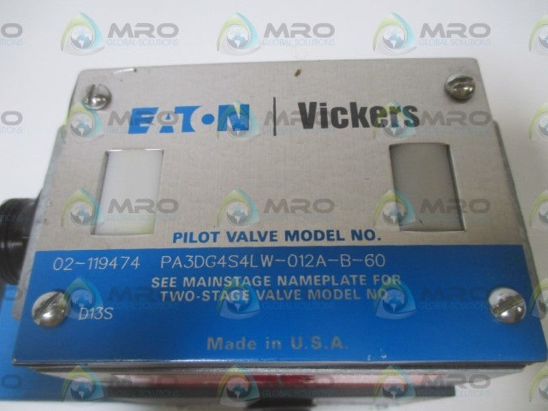 VICKERS PA3DG4S4LW-012A-B-60 PILOT VALVE  NSNP