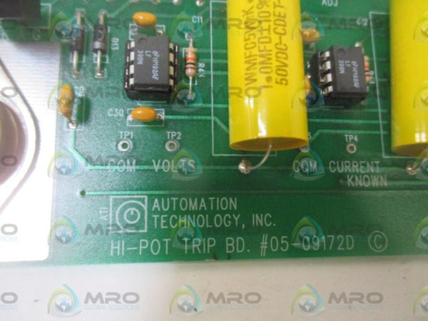 AUTOMATION TECHNOLOGY, INC. 05-09172D HI-POT TRIP BOARD REMAN